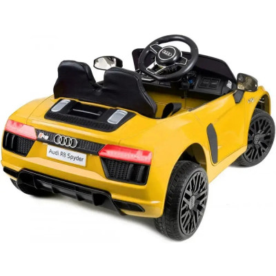 Дитячий електромобіль з музикою та світлом Audi Bambi M 3449 EBLR-6 Жовтий