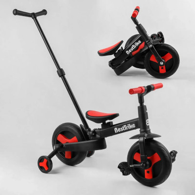 Велосипед-трансформер Best Trike колеса PU 10'', батьківська ручка, знімні педалі