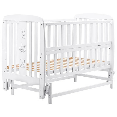 Ліжечко Babyroom Друзі DDMO-02 маятник + відкидний бік, бук