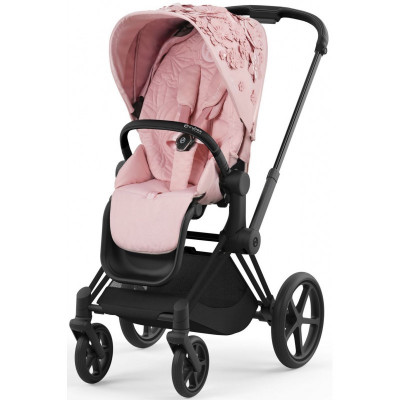 Дитяча коляска 2 в 1 Cybex Priam 4.0 Simply Flowers шасі Matt Black