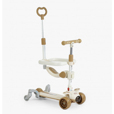 Самокат 5в1 "Skyper"колеса PU зі світлом, музика та підсвічування платформи, с ДОП. КОЛЕСАМИ, захисний бампер