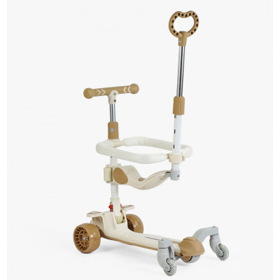 Самокат 5в1 "Skyper"колеса PU зі світлом, музика та підсвічування платформи, с ДОП. КОЛЕСАМИ, захисний бампер