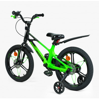 Велосипед 18" дюймів 2-х колісний Corso «Elite»  МАГНІЄВА РАМА, ЛИТІ ДИСКИ, ДИСКОВІ ГАЛЬМА, зібран на 75%