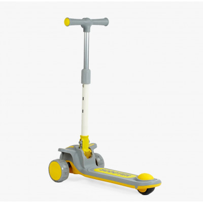 Самокат триколісний Skyper колеса PU 125х40мм зі світлом, музика та підсвічування платформи, УКРАЇНСЬКЕ ОЗВУЧУВАННЯ, складне кермо, в пакеті