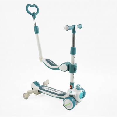 Самокат 5в1 Skyper колеса PU 125х40мм зі світлом, укр озвучування та підсвічування платформи,с ДОП. КОЛЕСАМИ, захисний бампер, в коробці