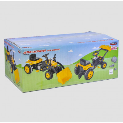 Екскаватор педальний з ковшем Pilsan 07-315 колір ЖОВТИЙ