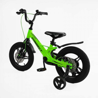 Дитячий велосипед 14" Corso CONNECT MG-14155 МАГНІЄВА РАМА, ЛИТІ ДИСКИ, ДИСКОВІ ГАЛЬМА, зібраний на 75%