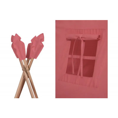 Вігвам з сіткою та помпончиками + 2 подушки + фіксатор