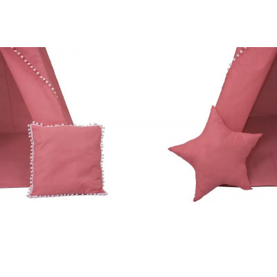 Вігвам з сіткою та помпончиками + 2 подушки + фіксатор