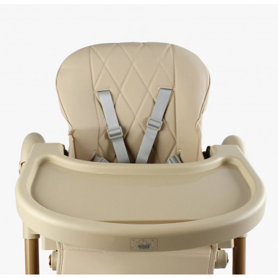 Стільчик для годування Toti, мягкий чохол PU, 4 колеса, з’ємний столик, корзинка