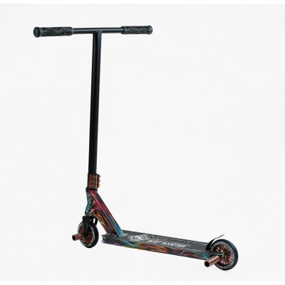 Самокат трюковий Best Scooter  HIC-система, ПЕГИ, алюмінієвий диск та дека з ПРИНТОМ, колеса PU, d = 110мм, ширина керма - 60 см
