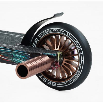 Самокат трюковий Best Scooter  HIC-система, ПЕГИ, алюмінієвий диск та дека з ПРИНТОМ, колеса PU, d = 110мм, ширина керма - 60 см