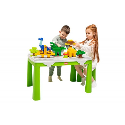 Набір DOLONI "Граємось та навчаємось" стіл, стілець  + конструктор 397дет. 04660/2