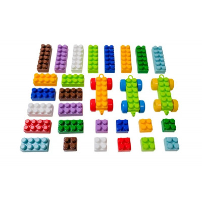 Набір DOLONI "Граємось та навчаємось" стіл, стілець  + конструктор 397дет. 04660/2