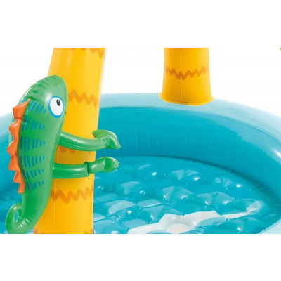 Басейн INTEX дитячий Тропічний острів з надувним дном та навісом 58417 р.102*86см