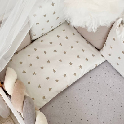 Комплект постільної білизни для новонародженого MSonya Happy night Зорепад бежевий