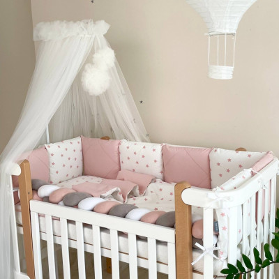 Комплект постільної білизни для новонародженого MSonya Happy night Зорепад пудра