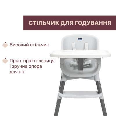 Стільчик для годування 4 в 1 Chicco Polly Zest