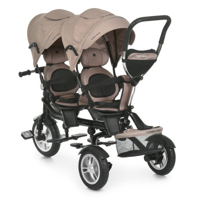 Дитячий трьохколісний велосипед для двійні Turbo Trike MT 1004DUOS-3