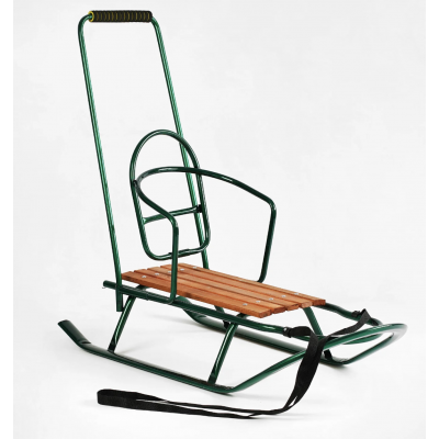 Санки з ручкою та спинкою