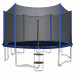 Батут круглий 144" RJ-0088-1 / складається з двох ящиків / із захисною сіткою та драбиною, з навісом від дощу (діаметр 366см)