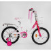 Велосипед 16" дюймів 2-х колісний "CORSO Fleur" FL-16708 (1) U-подібна сталева рама, ручні гальма, кошик, прикраси, зібраний на 75%