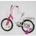 Велосипед 16" дюймів 2-х колісний "CORSO Fleur" FL-16708 (1) U-подібна сталева рама, ручні гальма, кошик, прикраси, зібраний на 75%