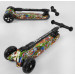 Самокат триколісний Best Scooter  складне алюмінієве кермо, 3 колеса PU зі світлом, переднє 130х35 мм, заднє 80х45 мм