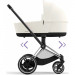 Дитяча коляска 2 в 1 Cybex e-Priam шасі Chrome Black