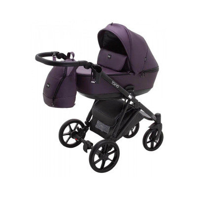 Коляска 2 в 1 Bair Tokyo - шкіра 100% 71 фіолетовий