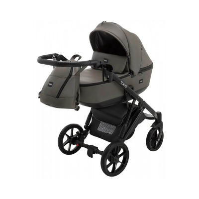 Коляска 2 в 1 Bair Tokyo - шкіра 100% 25 графіт