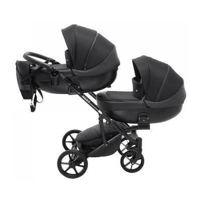 Коляска для двійні Bair Next Duo - Soft 02 чорний