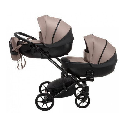 Коляска для двійні Bair Next Duo - Soft 03 темний капучино