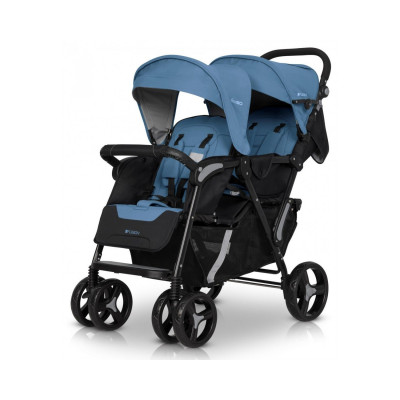 Коляска для двійні EasyGo Fusion Duo 2021 - Heaven Blue