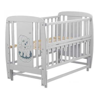 Ліжечко Собачка маятник, відкидний бік , бук - Сірий