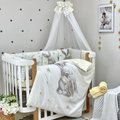 Комплект дитячої постільної білизни MSonya Magic Зайка - Золото