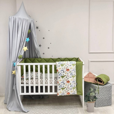 Комплект дитячої постільної білизни MSonya Baby Mix - Діно олива