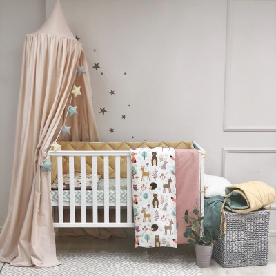 Комплект дитячої постільної білизни MSonya Baby Mix - Лісові звірі теракот