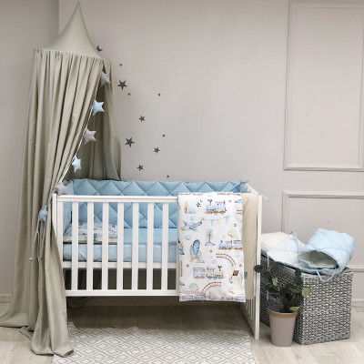 Комплект дитячої постільної білизни MSonya Baby Mix - Паровозики