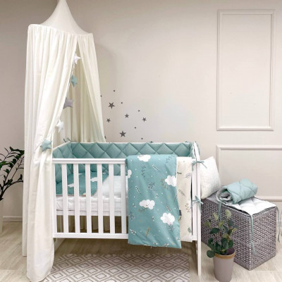 Комплект дитячої постільної білизни MSonya Baby Mix - Хмаринка на бірюзі