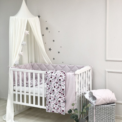 Комплект дитячої постільної білизни MSonya Baby Mix - Лілові квіти