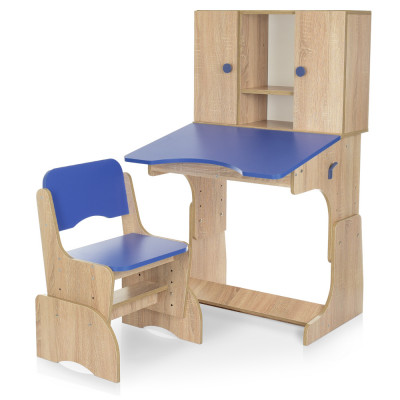 Дитяча парта з надбудовою та стільцем Bambi W 903 - Синій (14)