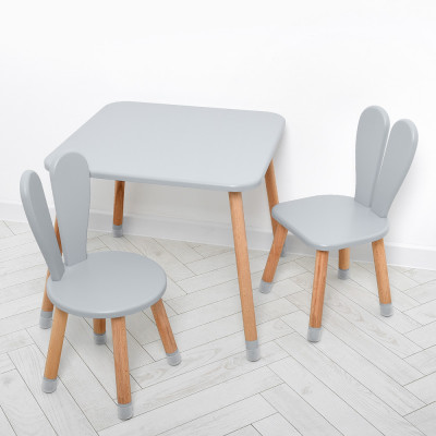 Столик з двома стільцями 04-025 - Сірий