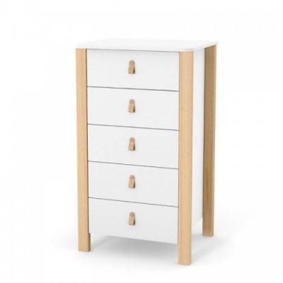 Комод Верес Монако 600 високий - Біло-буковий