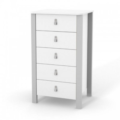 Комод Верес Монако 600 високий - Біло-сірий