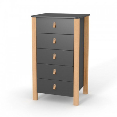 Комод Верес Монако 600 високий - Темно-сірий