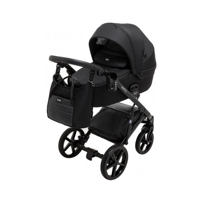 Дитяча коляска 2 в 1 Bair Marcel шкіра 100% - BM-452 чорний