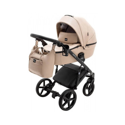 Дитяча коляска 2 в 1 Bair Marcel шкіра 100% - BM-18 капучино