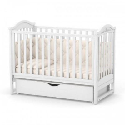 Дитяче ліжечко Верес ЛД3 (маятник з шухлядою) - Білий