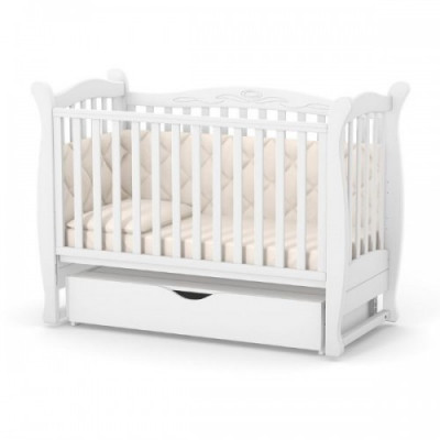 Дитяче ліжечко Верес ЛД15 (з шухлядою та маятником) - Білий